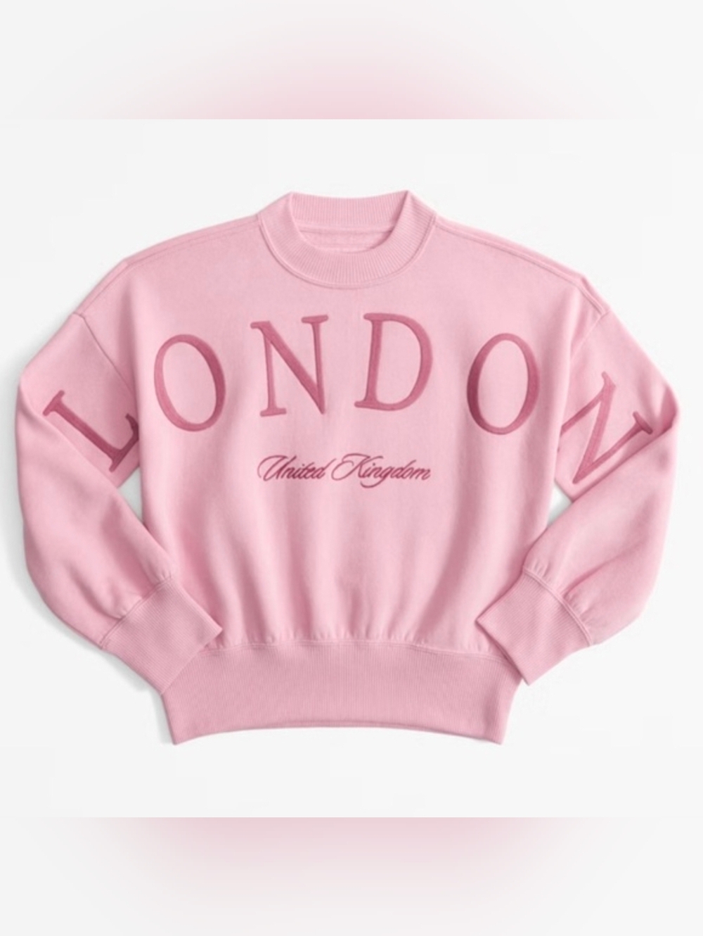 abercrombie kids Light Pink Fleece-Lined Sweatshirt